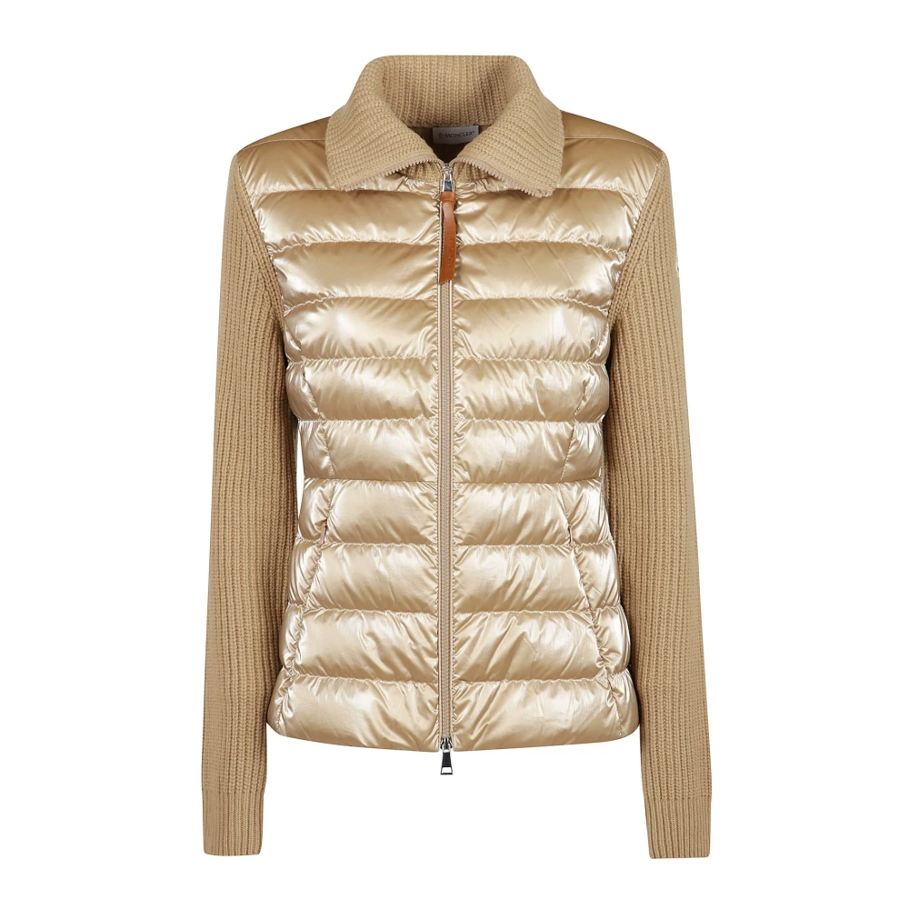 Moncler Stijlvolle Gebreide Vest voor Vrouwen Beige Dames