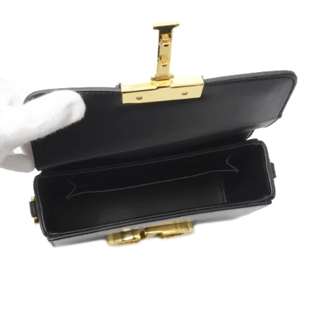 Dior Vintage Pre-owned Leather dior-bags Black Dames