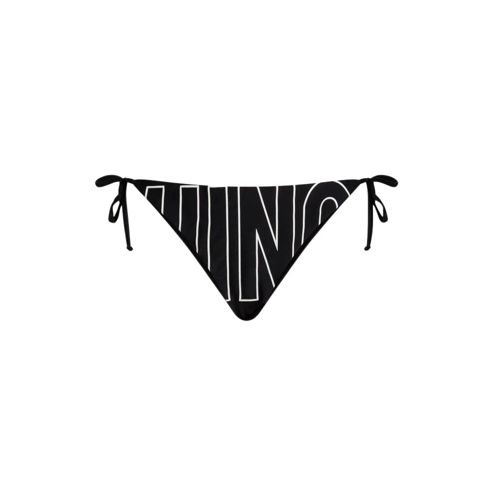 Moschino Black Bikinis, Female, 2XL, Lycra Swim Briefs With Ties