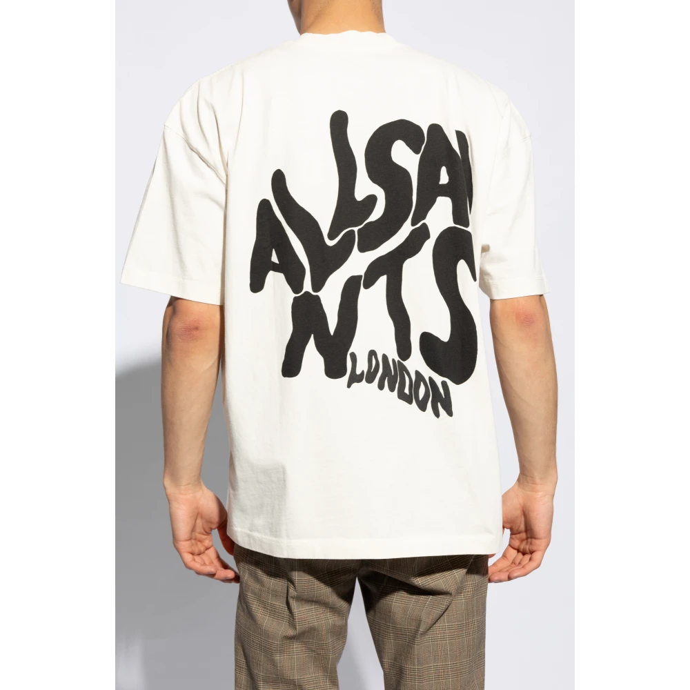 AllSaints T-shirt Orlando Beige Heren