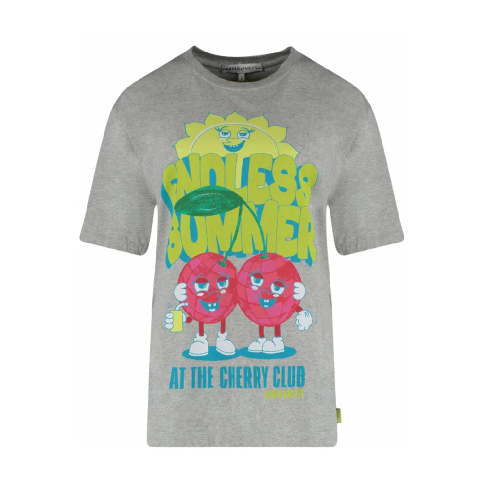 HARPER & YVE x Tessa T-shirt Endless summer met printopdruk grijs limegroen