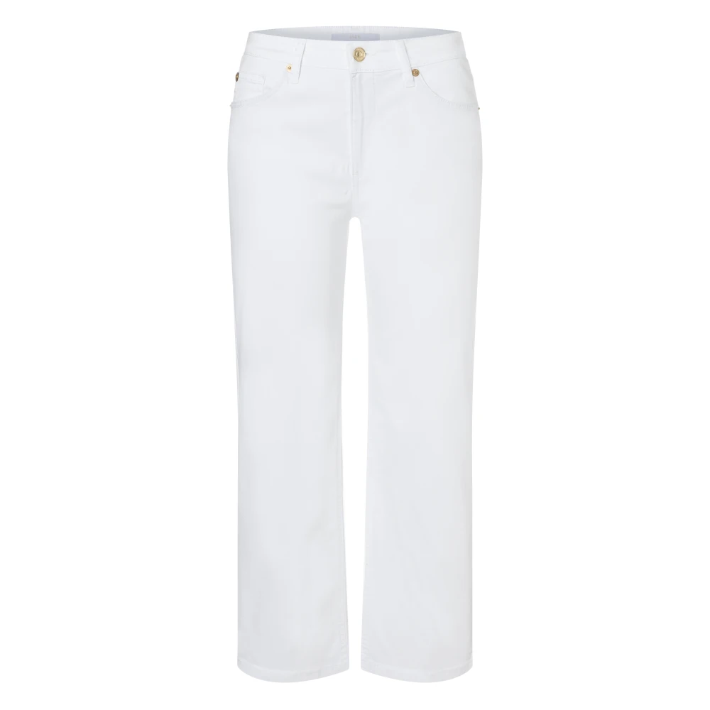Mac Women's White Denim Culotte Trousers - Cropped Jeans - 2XL - Jeans