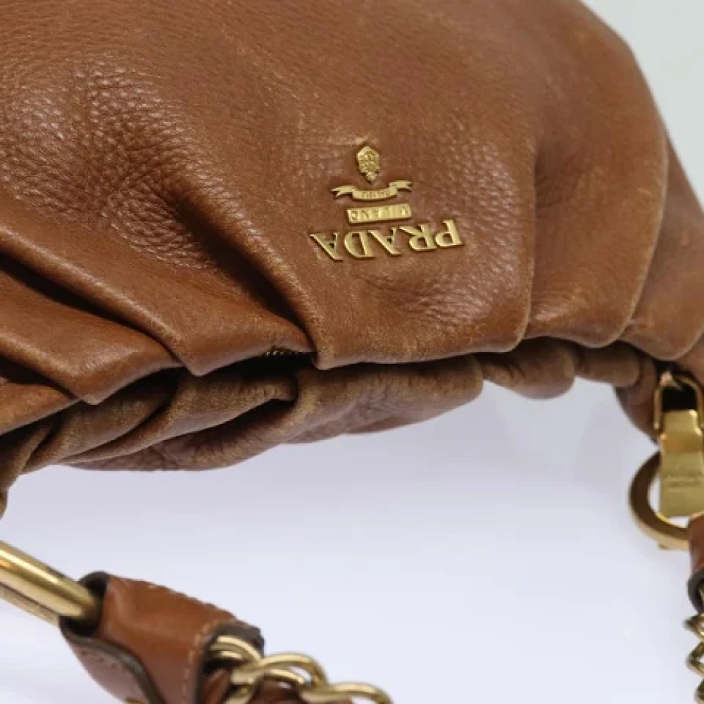 Prada Vintage Pre-owned Leather prada-bags Brown Dames
