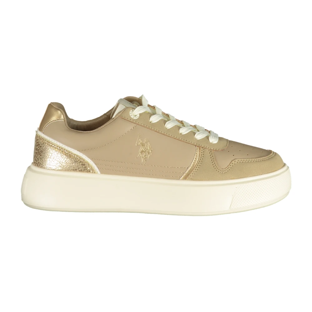 U.s. Polo Assn. Women's Beige Sneakers, 7 Uk, Shoes