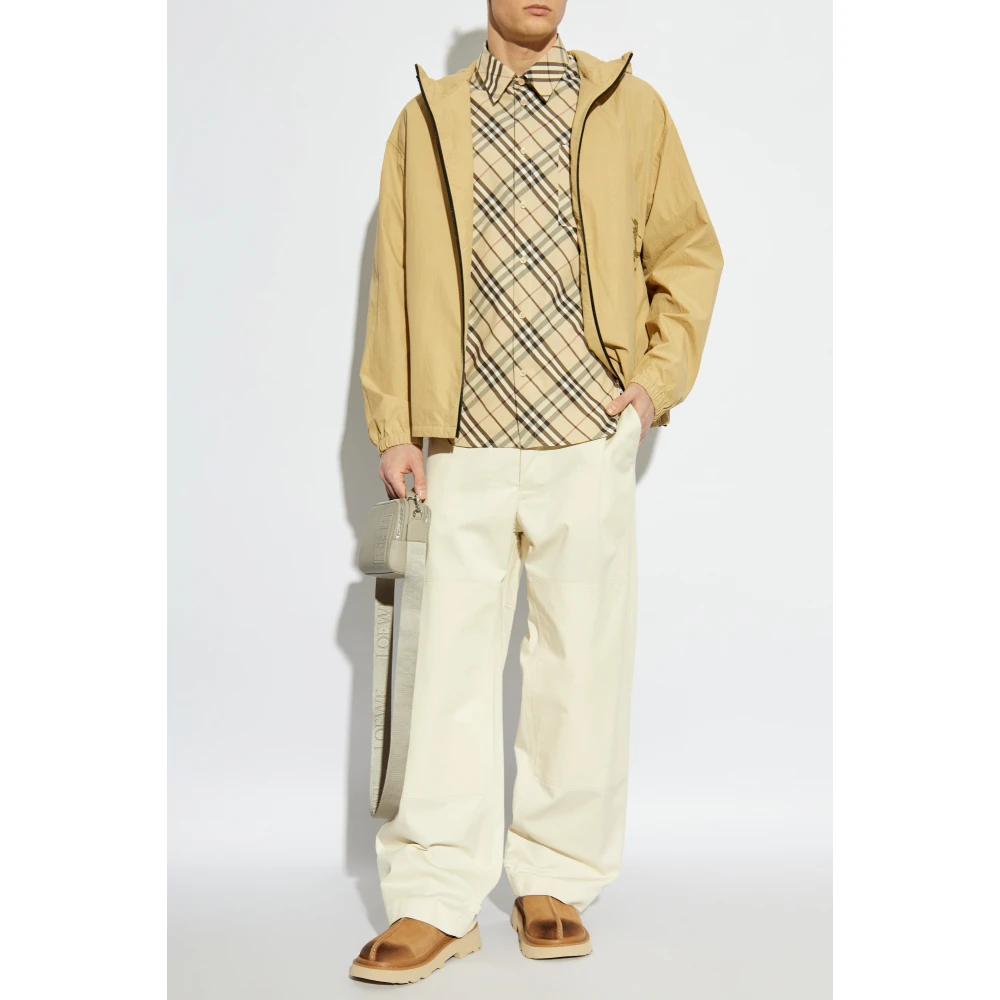 Burberry Geruite overhemd Beige Heren