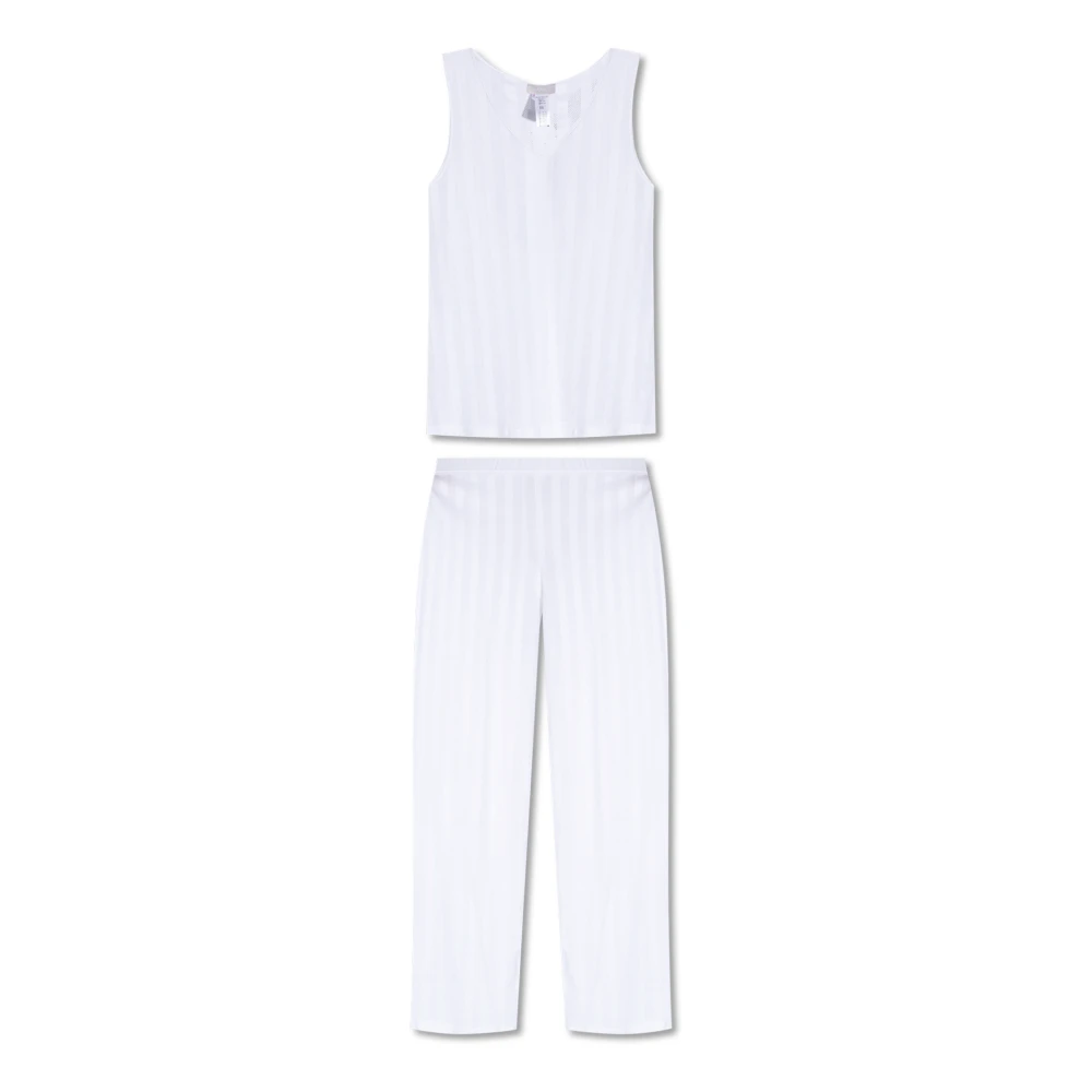 Hanro Simone tweedelige pyjama White Dames