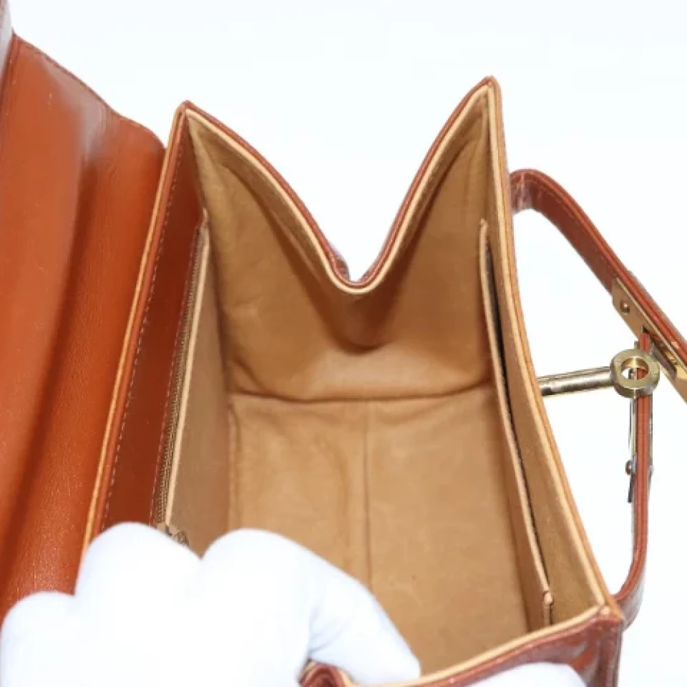 MCM Pre-owned Leather handbags Brown Dames