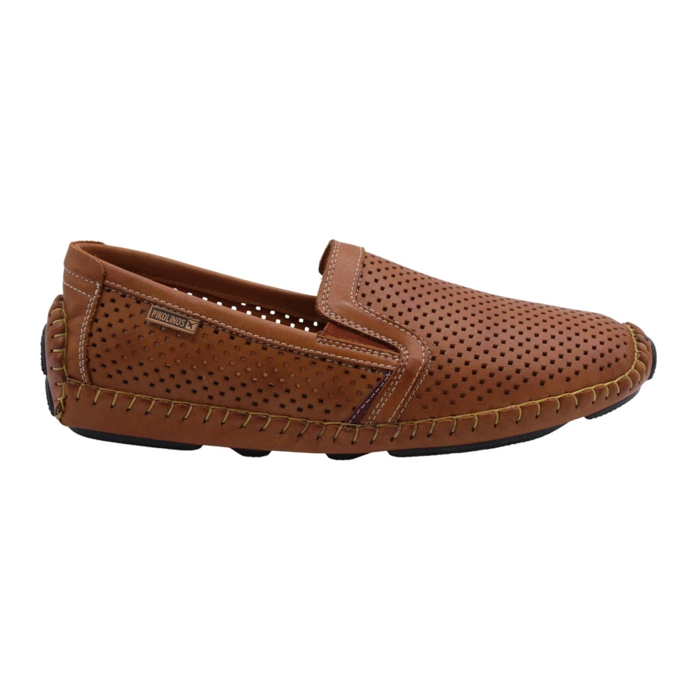 Pikolinos Men's Brown Classic Leather Moccasin Shoes - Save