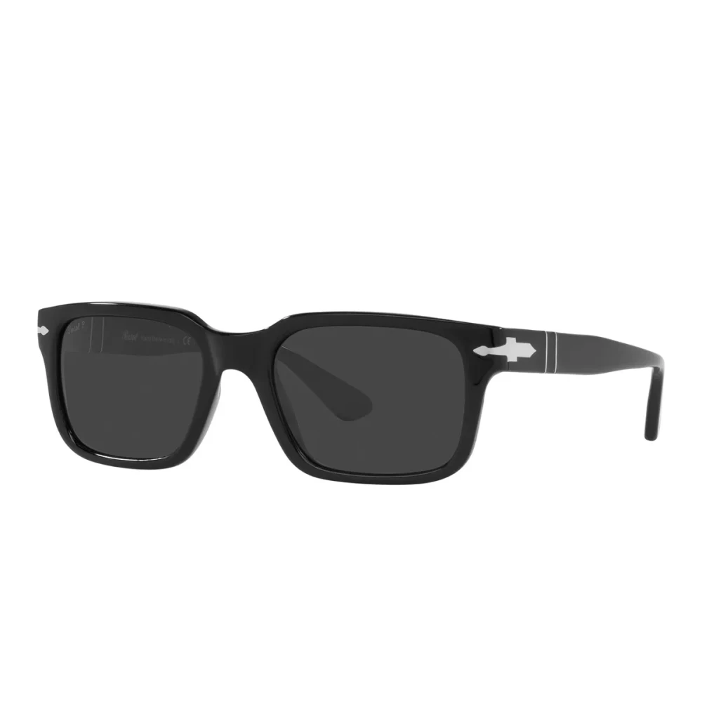 Persol Men's Black Rectangle Dark Grey Polarized Po3272s - Image 6