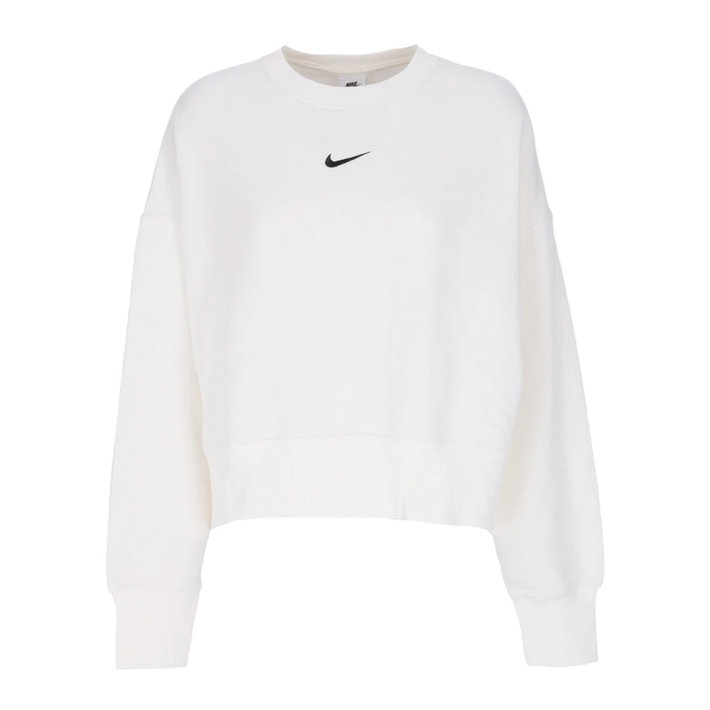 Nike Oversized Crewneck Fleece Sweatshirt Beige Dames