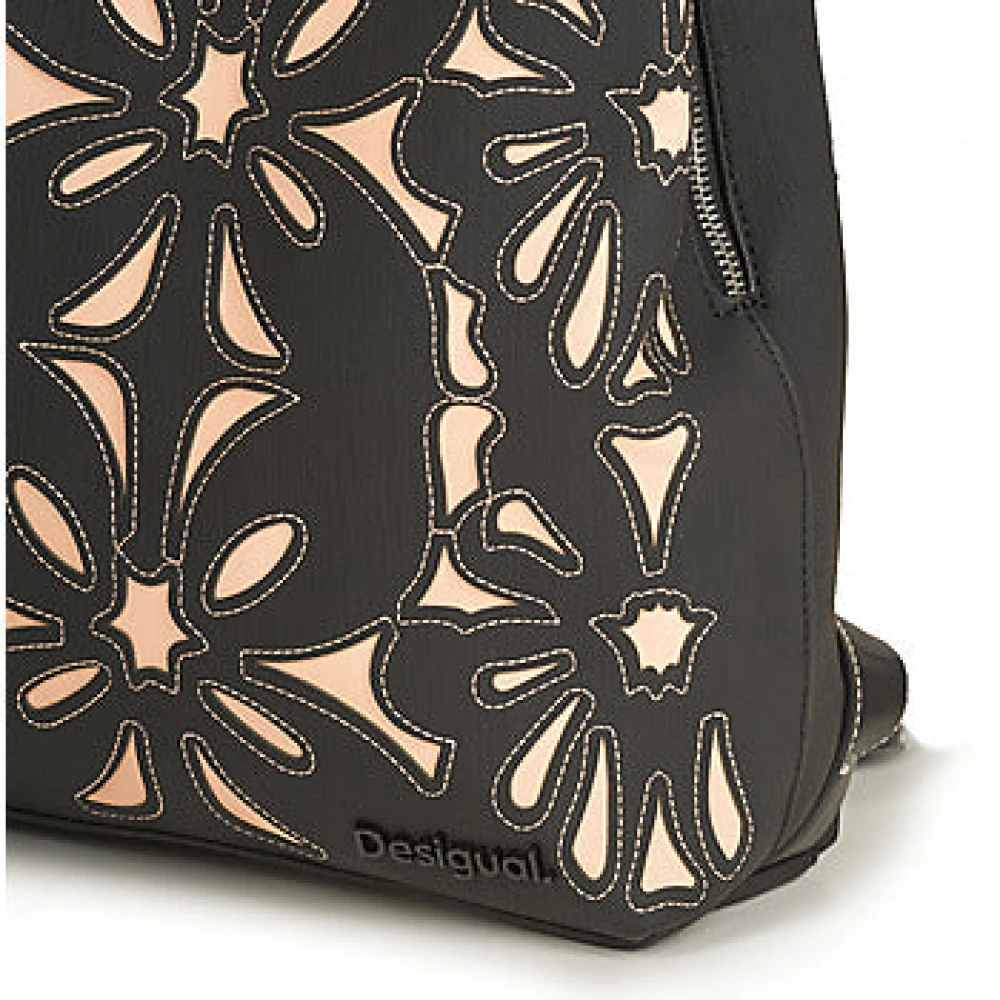 Desigual Stijlvolle Mini Rugzak in Zwart Black Dames