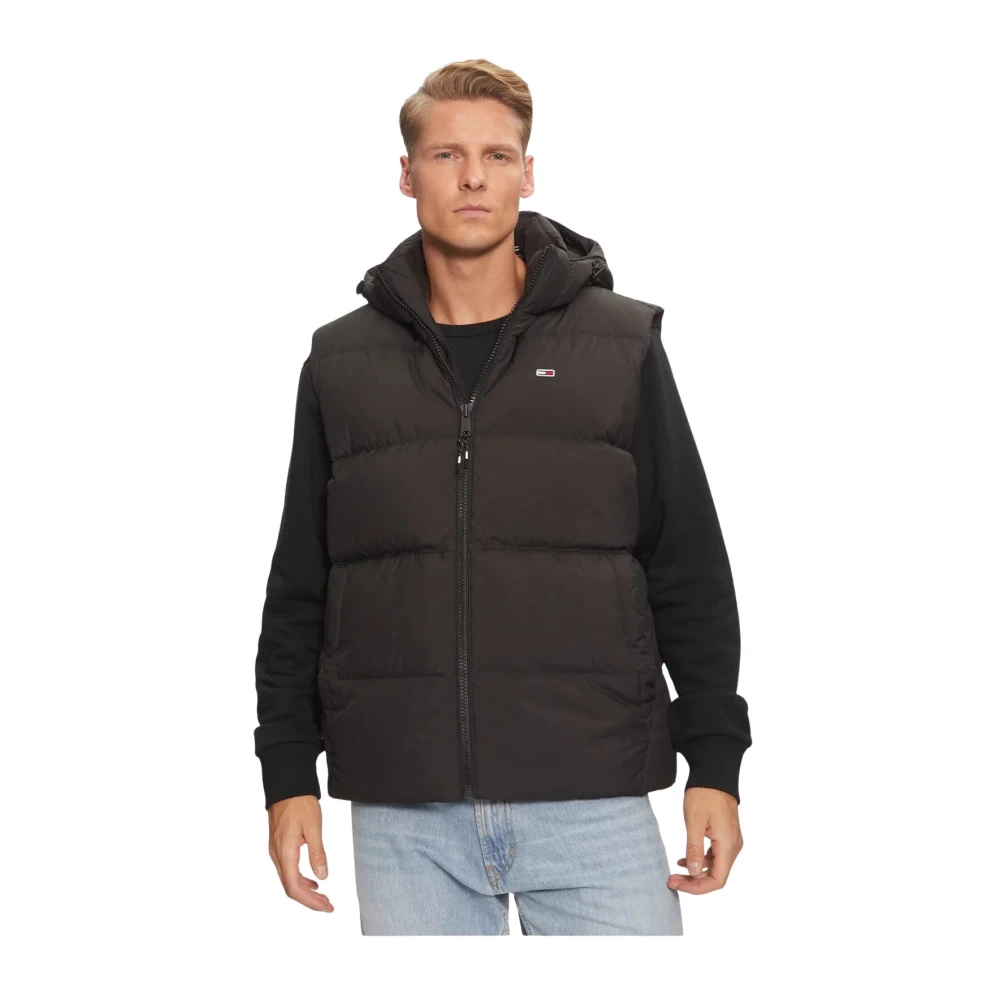 TOMMY JEANS Bodywarmer TJM ESSENTIAL DOWN VEST EXT afneembare capuchon met trekkoord