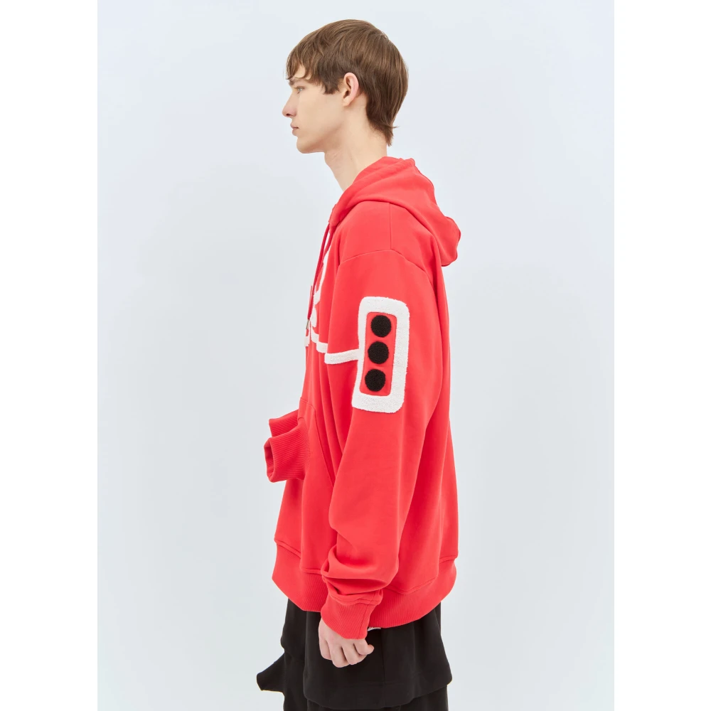 Walter Van Beirendonck Hoodie met Android Red Heren