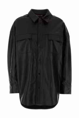 chemise-en-cuir-noir-oversize