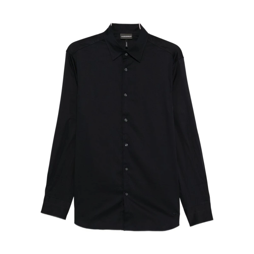 Emporio Armani Mannelijk Blauw Overhemden Heren, 2XL, Formal Shirts
