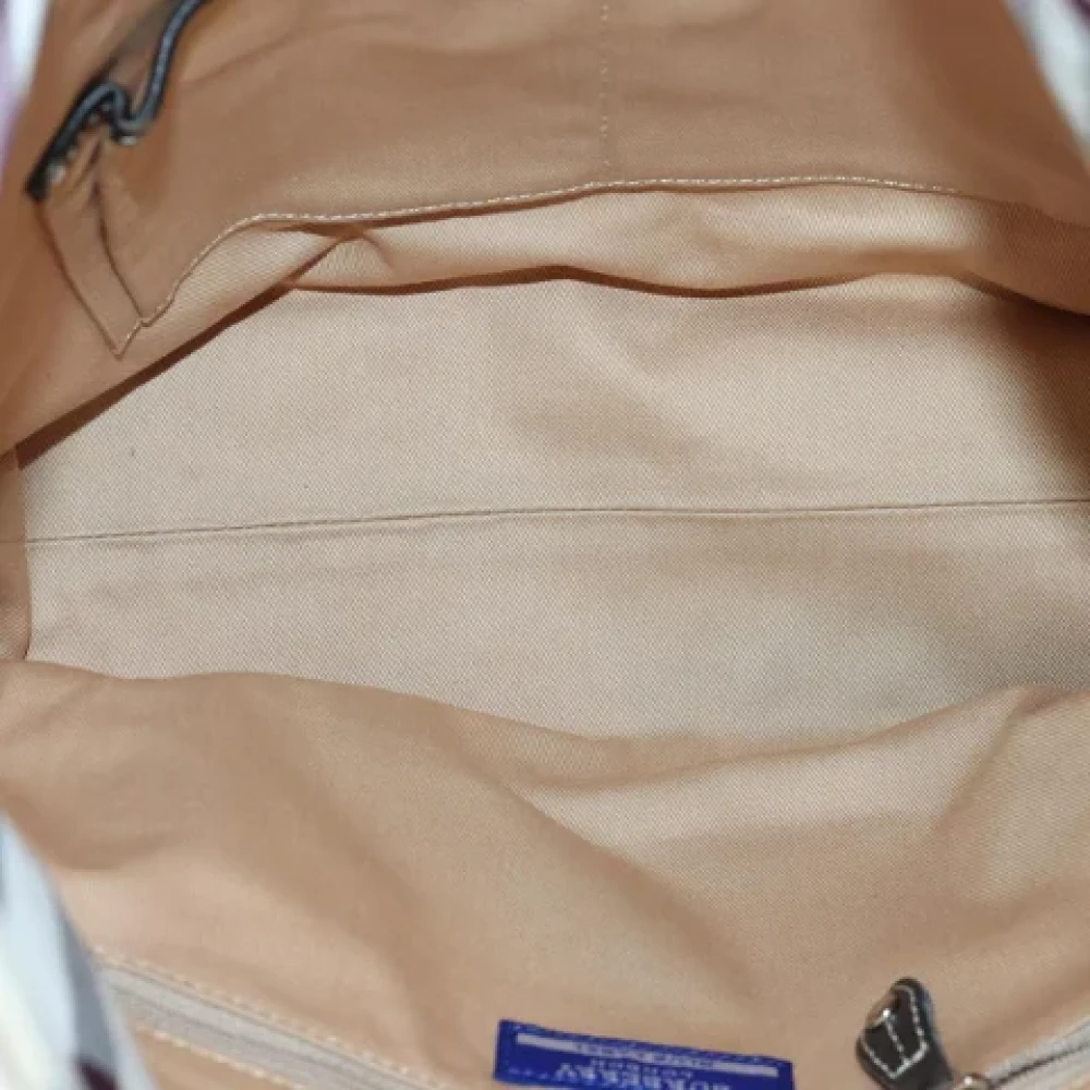 Burberry Vintage Pre-owned Canvas handbags Beige Dames