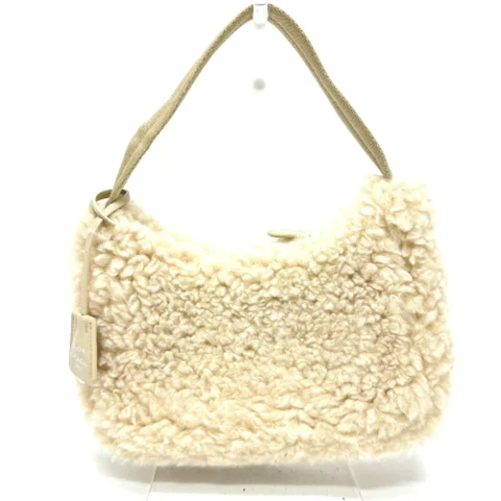 Prada Vintage Pre-owned Fabric prada-bags Beige Dames