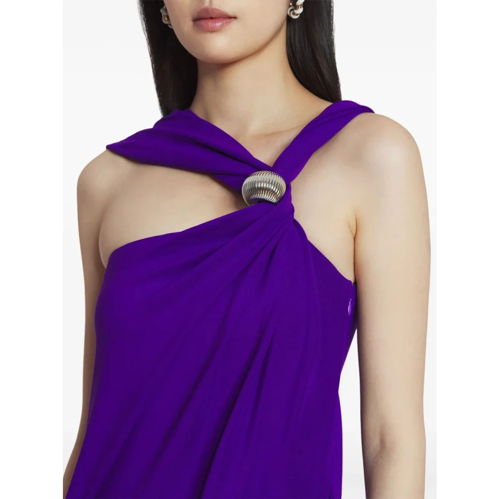 Lanvin Elegante Knoopjurk Purple Dames