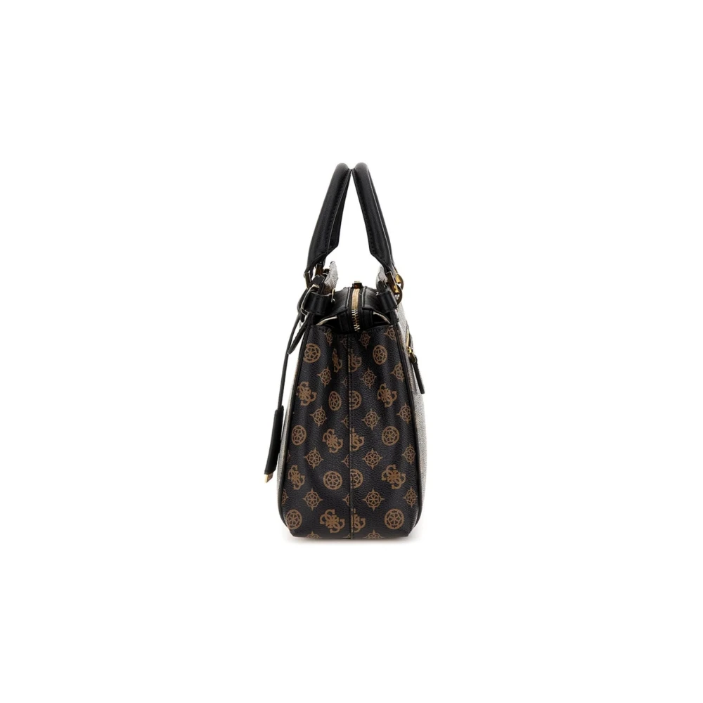 Guess Monogram Handtas Bruin Metalen Logo Brown Dames
