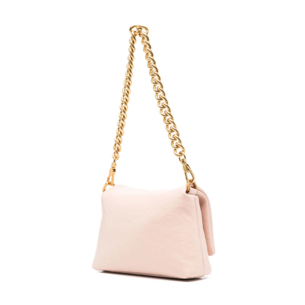 Liu Jo Roze Pink Foldover Chain Tas Pink Dames