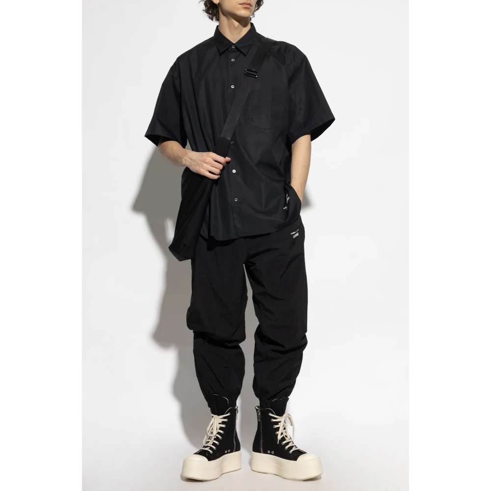Comme des Garçons Broek met logo Black Heren