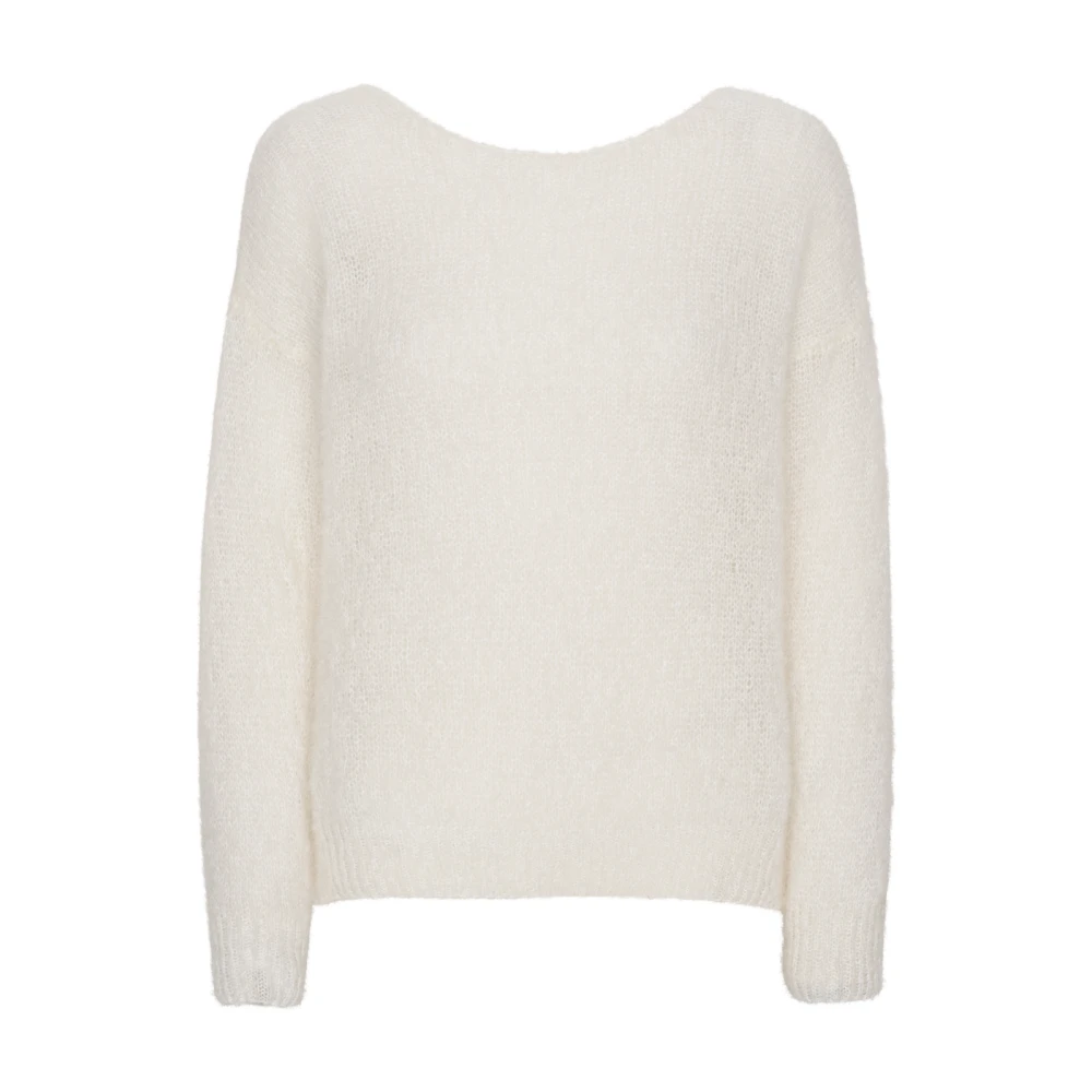 American Dreams Batik-geïnspireerde Mohair Pullover White Dames