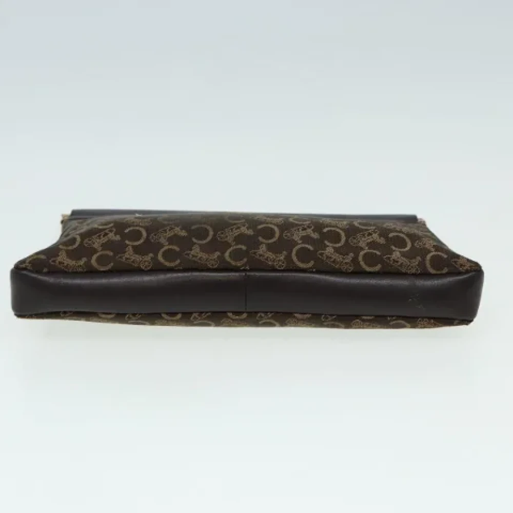 Celine Vintage Pre-owned Canvas clutches Brown Dames