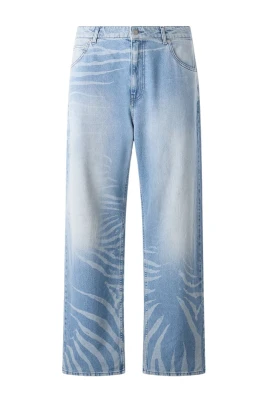 Zebra Design Denim Jeans