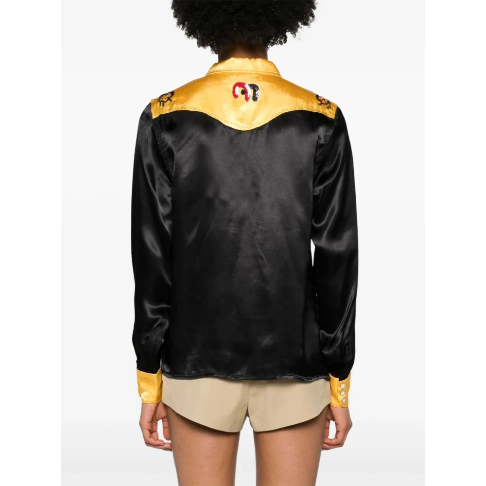 Bode Gouden Sequin Rodeo Shirt Multicolor Dames