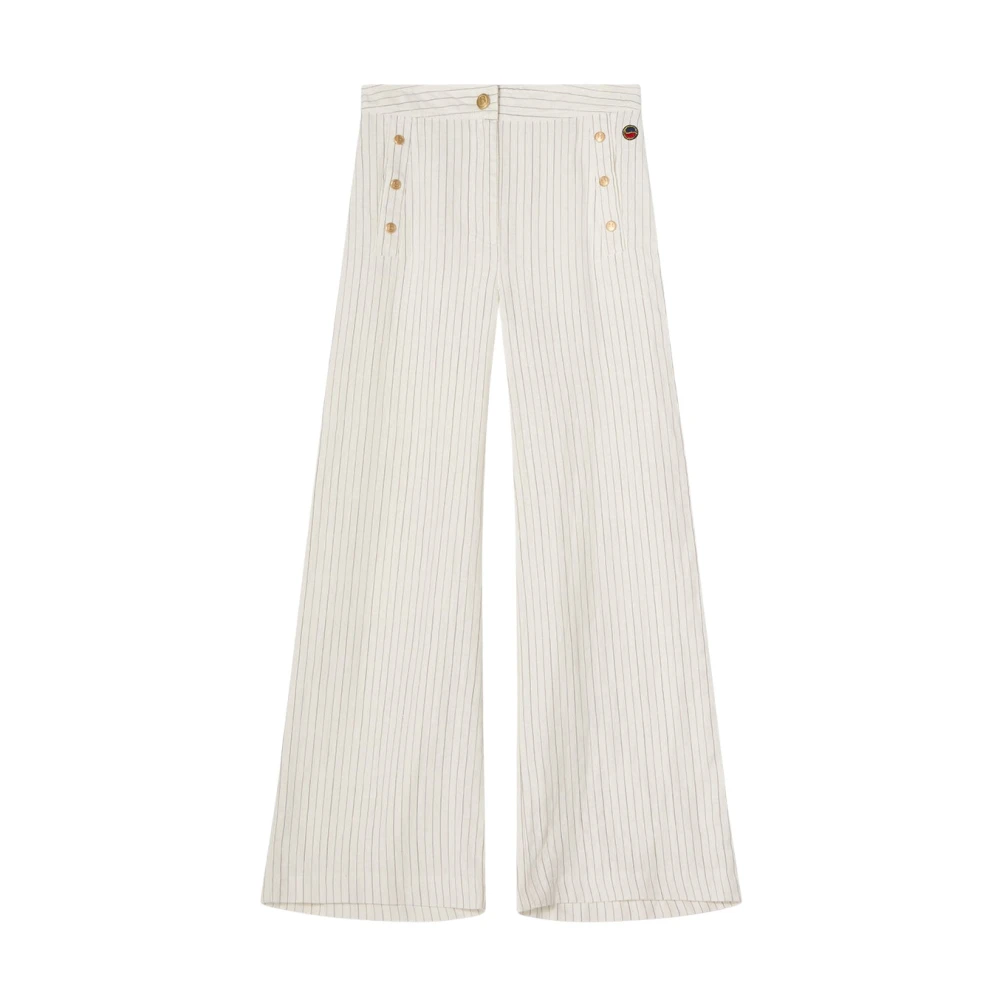 Busnel Gestreepte broek Beige Dames