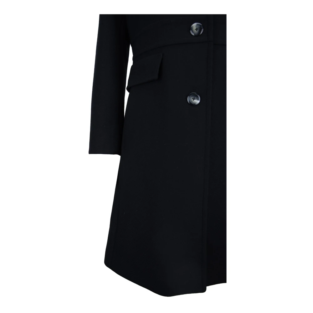 Herno Wollen Blend Knopenjas Blue Dames