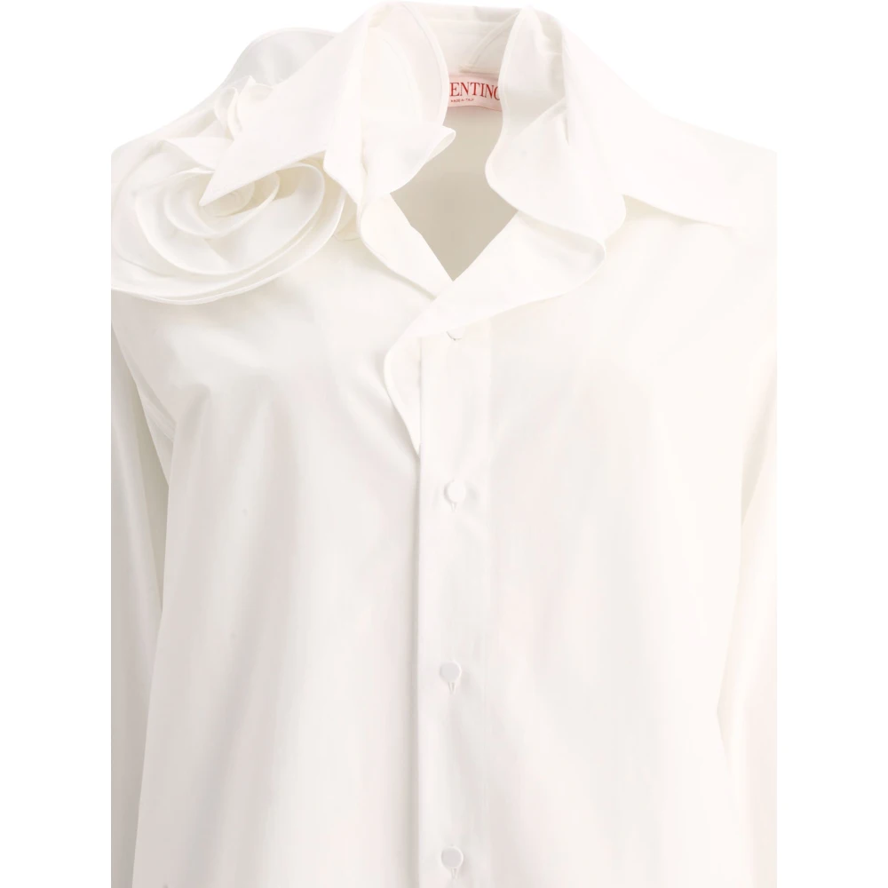 Valentino Katoenen Popeline Shirt White Dames