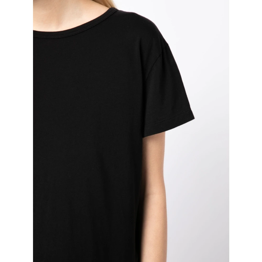 Agolde Katoenen T-shirt met ronde hals Black Dames