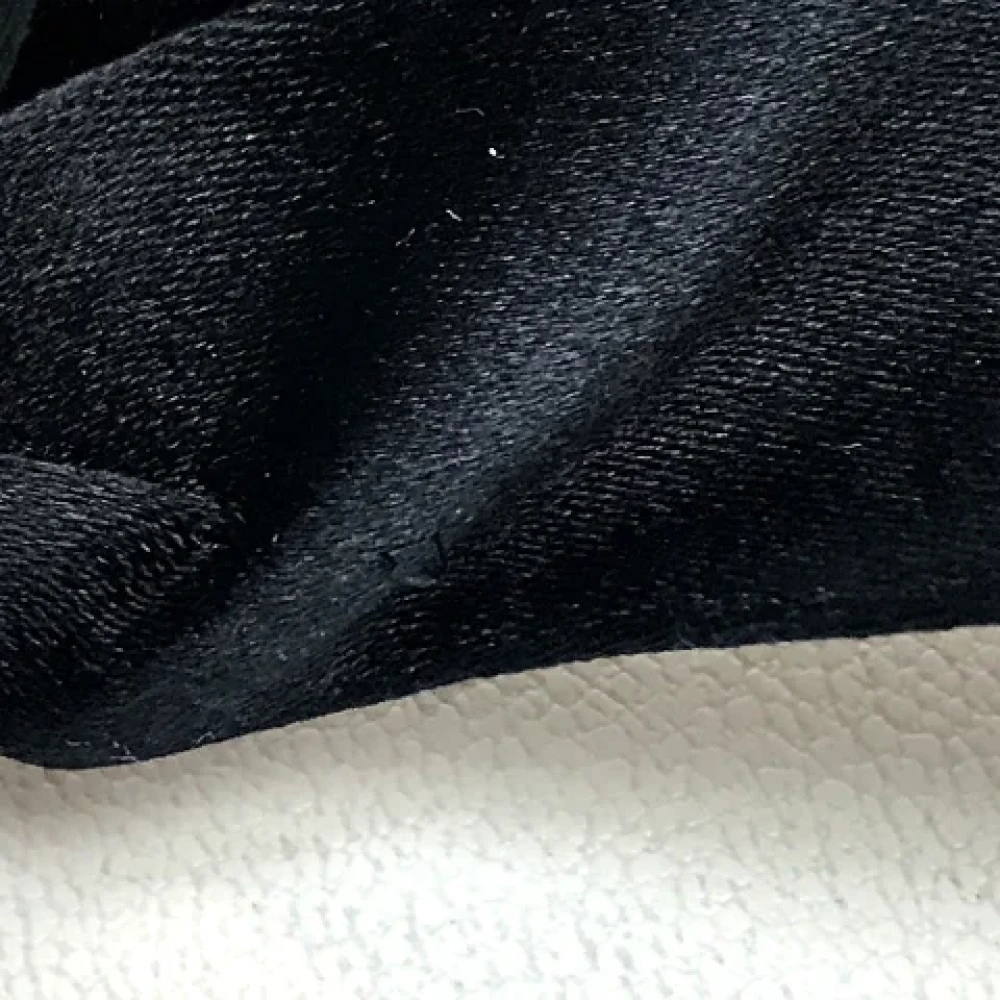 Chanel Vintage Pre-owned Satin hair-accessories Black Dames