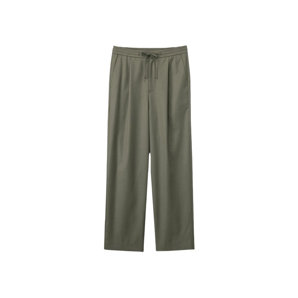 Dunst Men's Green Lounge Wool Slacks - Straight Trousers - S - Trousers