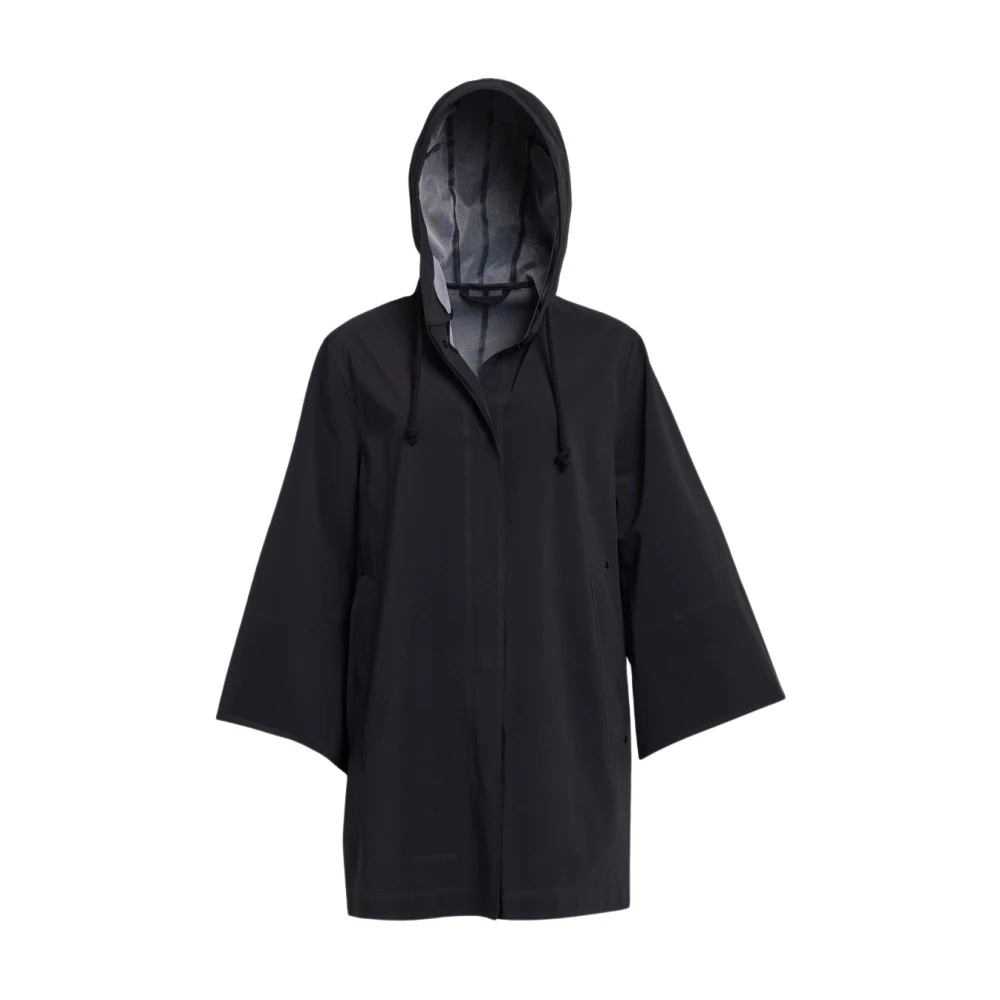 Stutterheim Matte Regenjas met Klok Mouwen Black Dames