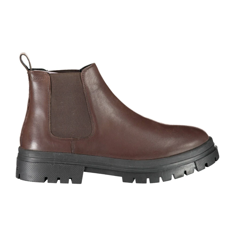 Levis Men's Brown Levi's, Chelsea Boots,, Polyester Ankle Boot With Logo Size 7 Uk