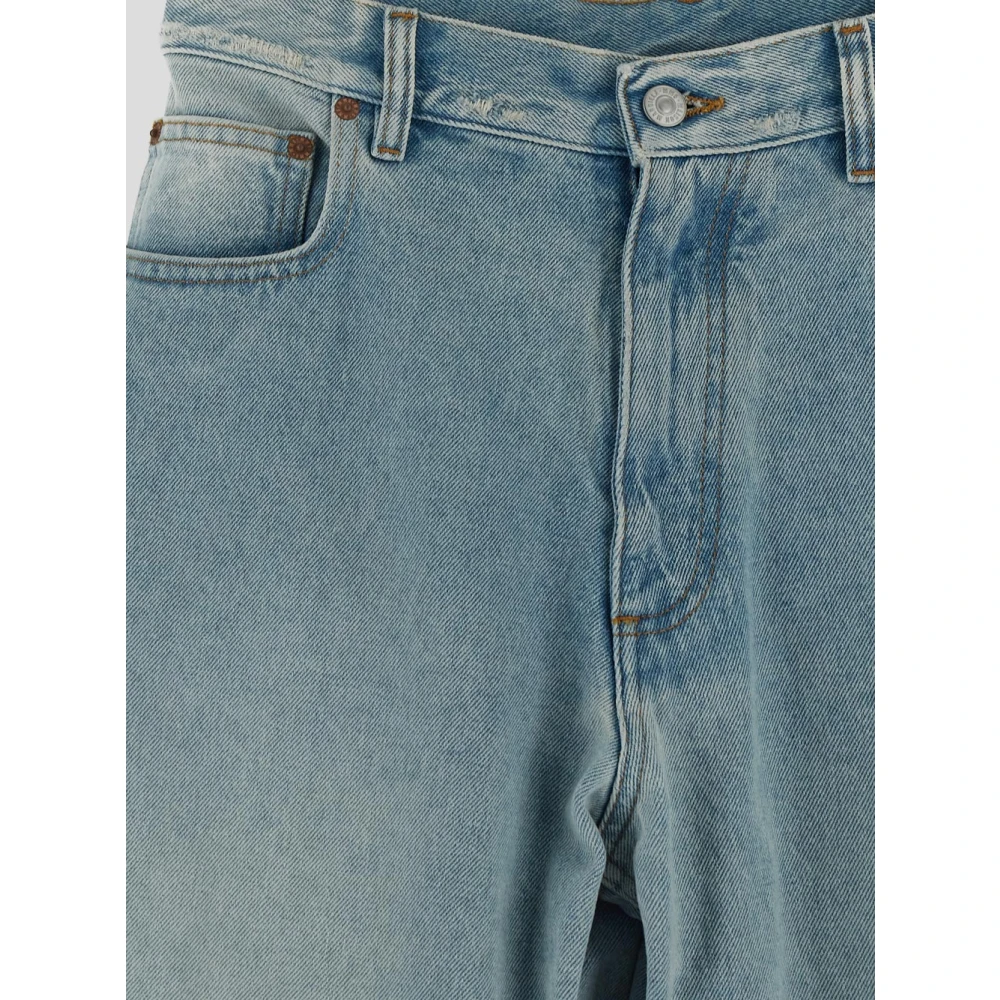 MM6 Maison Margiela Wijde Pijp Katoenen Jeans Blue Heren