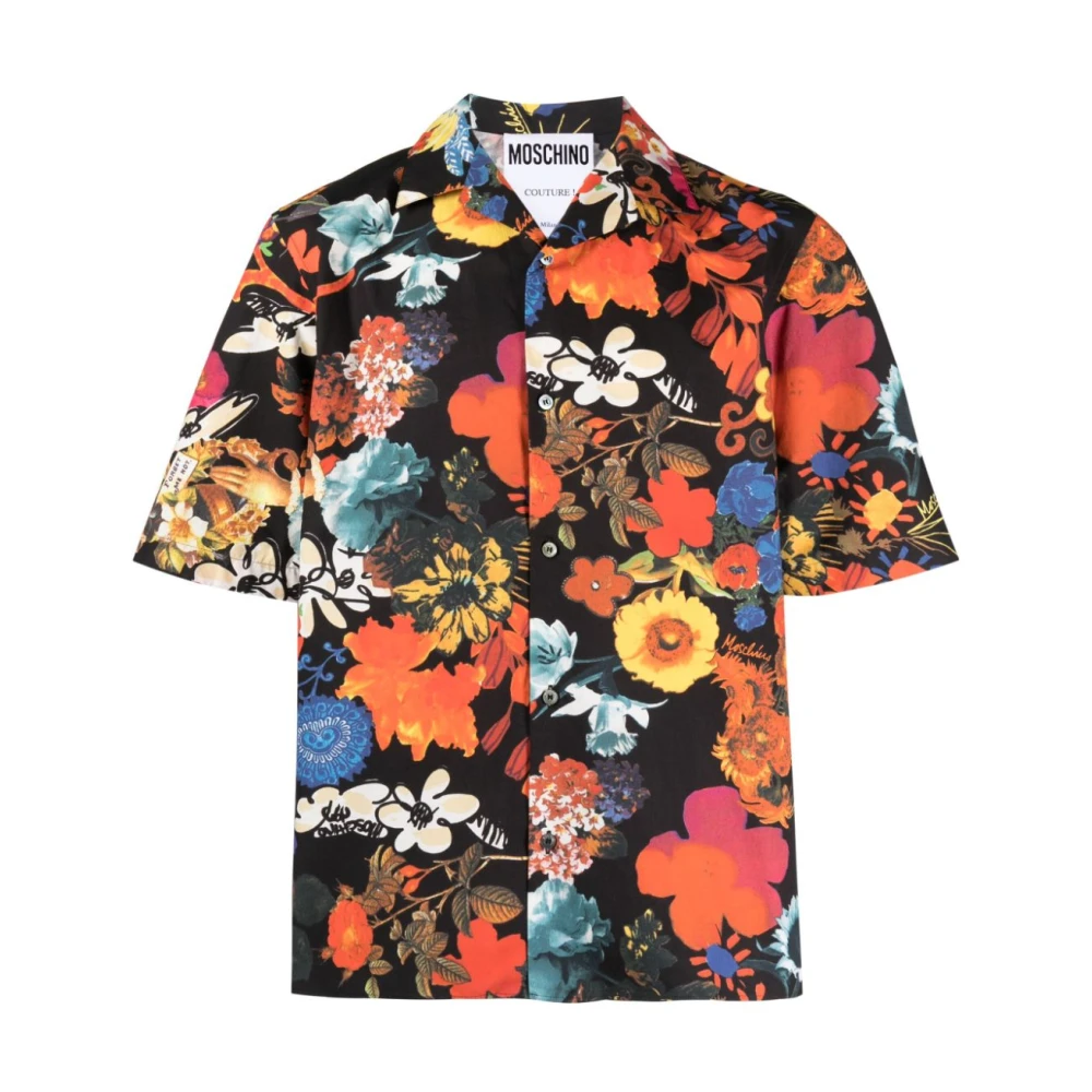 Moschino Bloemenprint Camp Kraag Shirt Multicolor Heren