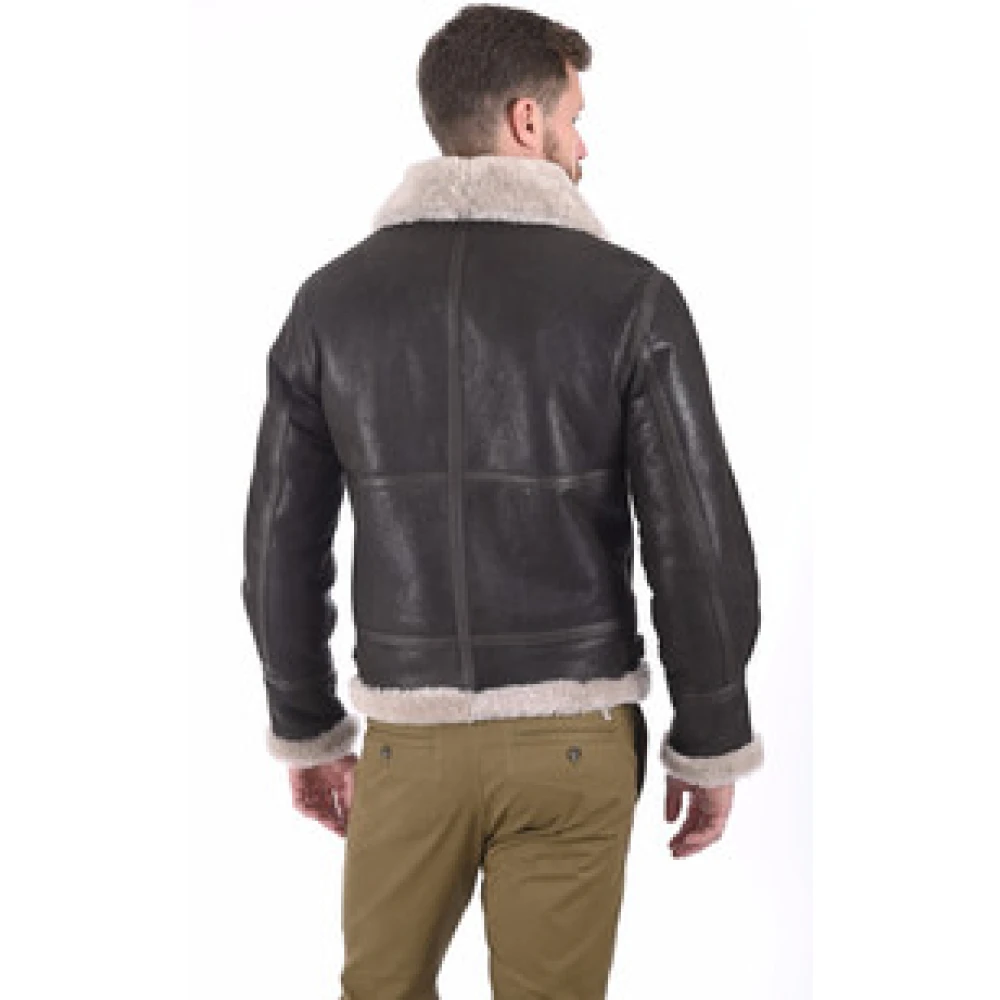 La Canadienne Schapenvachtjas met wollen voering Brown Heren