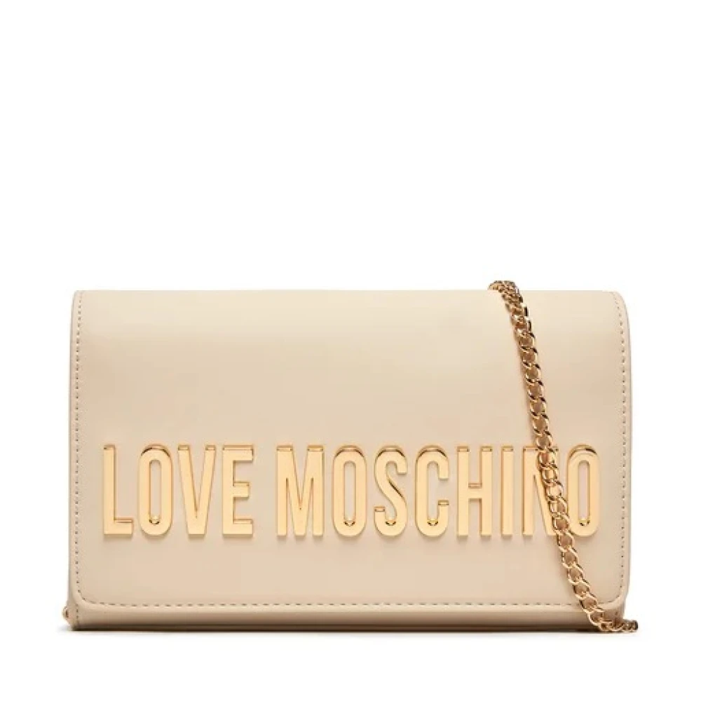Love Moschino Grijze PU Leren Tas White Dames