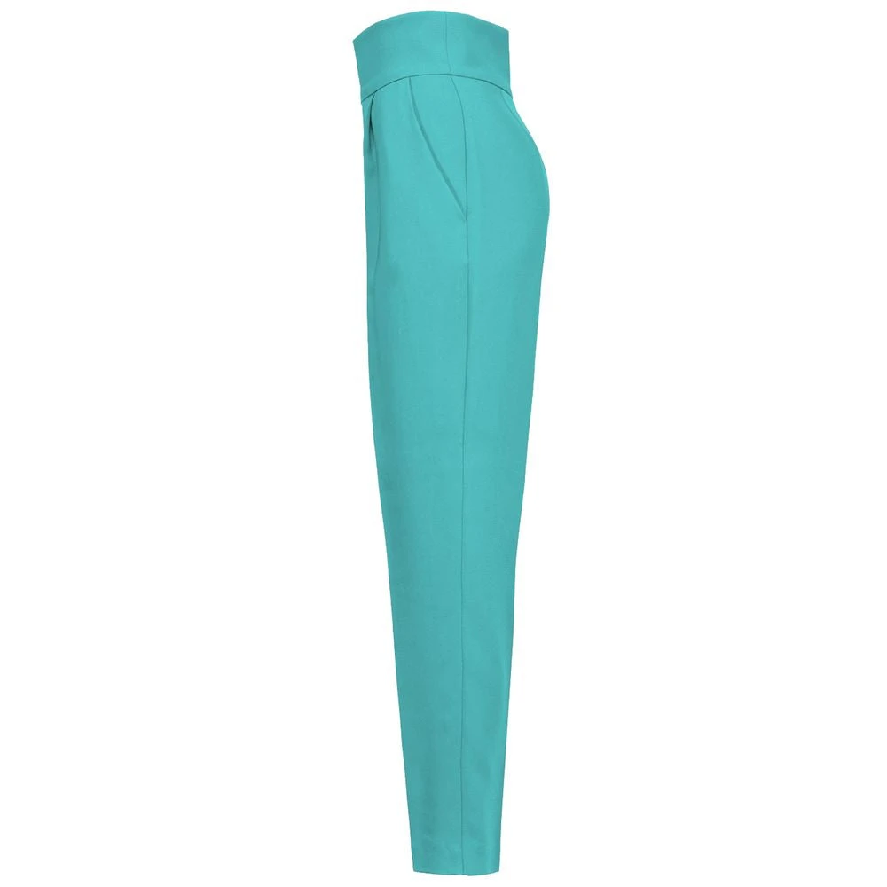 pinko Teal Green Stretch-Crêpe Natalia Broek Green Dames