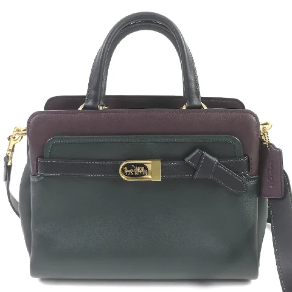 Coach Pre-owned Leather handbags Green Dames
