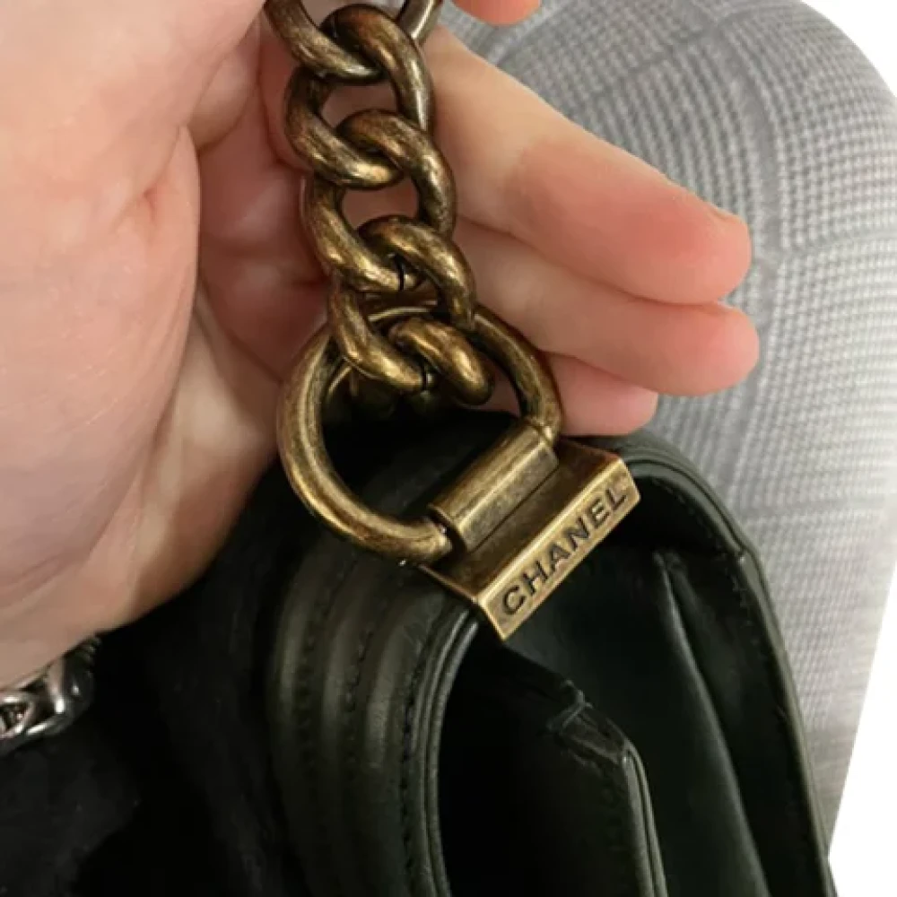 Chanel Vintage Pre-owned Leather crossbody-bags Green Dames