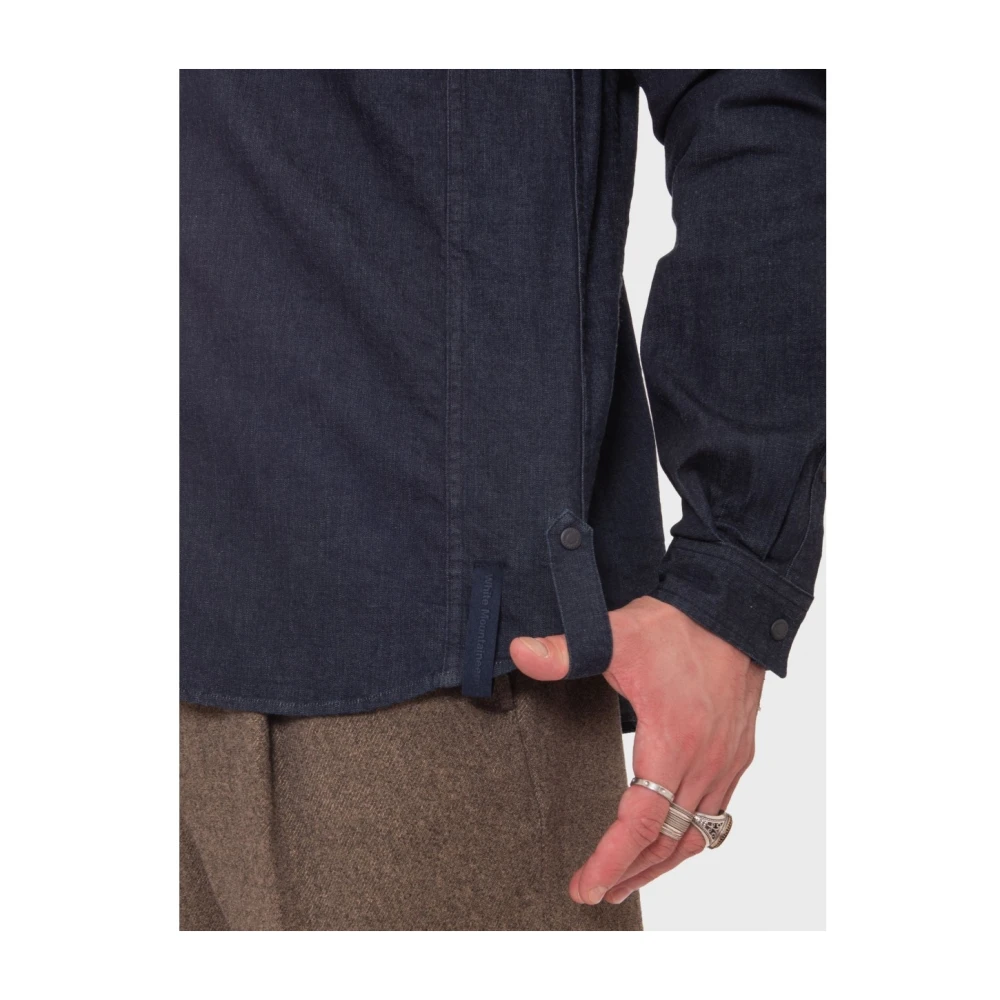 White Mountaineering Denim Overhemd Blue Heren