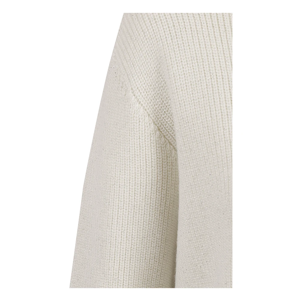 Fabiana Filippi Witte Merinowol Boothals Trui White Dames