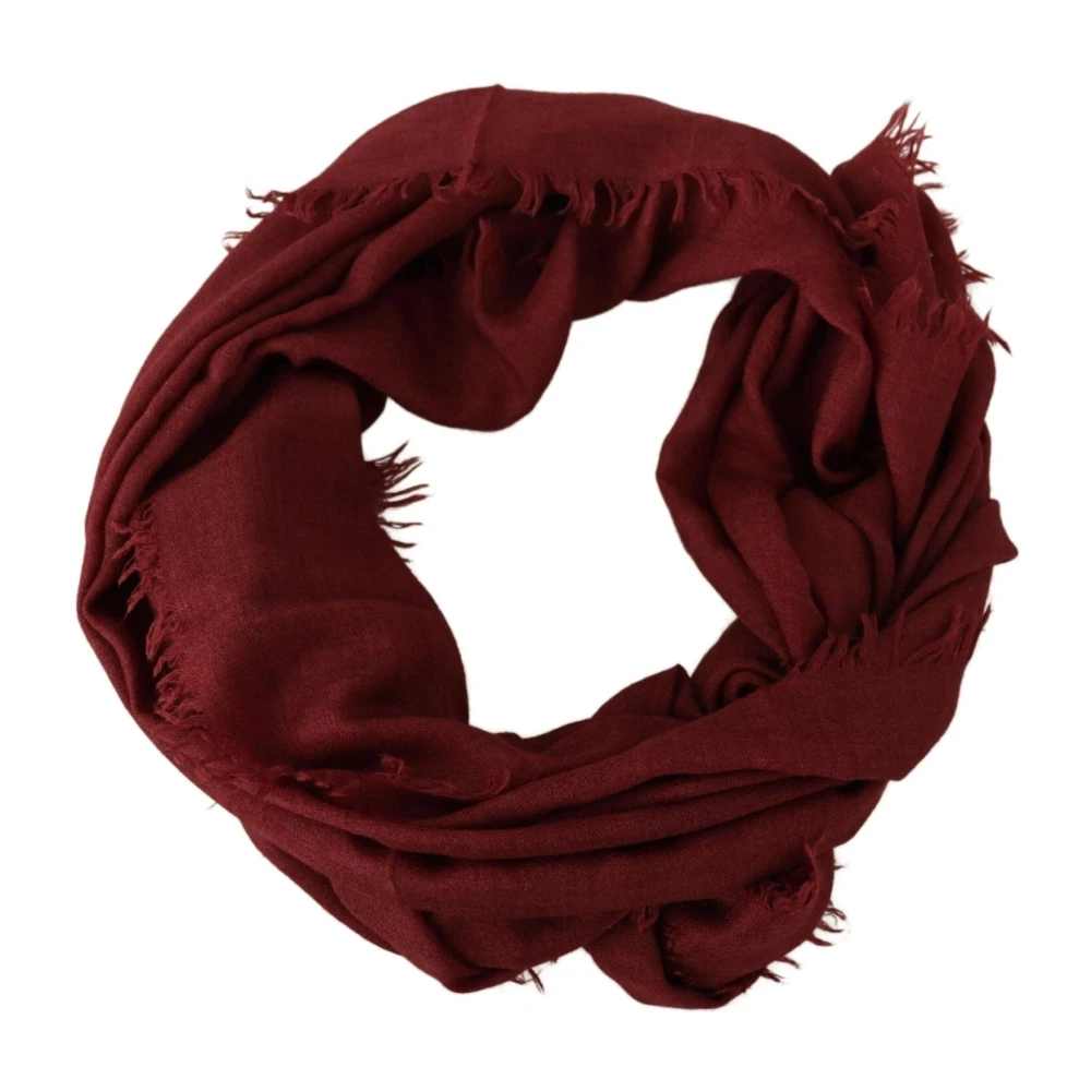 Dolce & Gabbana Women's Red Dg Crown Cashmere Silk Shawl