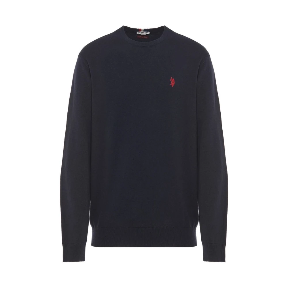 U.s. Polo Assn. Homme Bleu Pulls, Taille: S Pull Ras Du Cou En Coton Et Cachemire