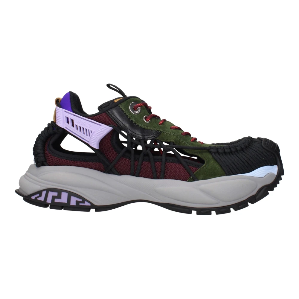 Versace Men's Multicolor Leather Athletic Trainers Size 12 Uk