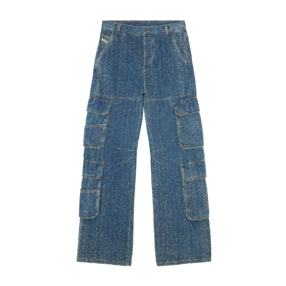 Diesel Indigo Blauwe Denim Jeans Blue Dames
